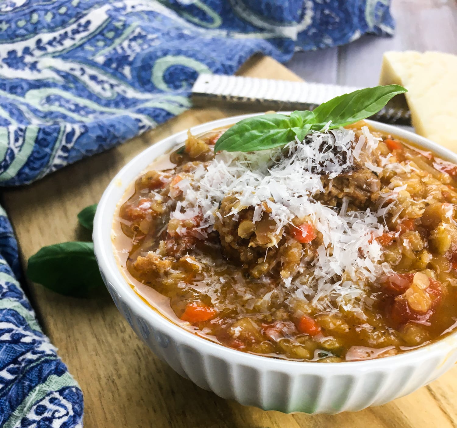 Chorizo and Red Lentil Soup